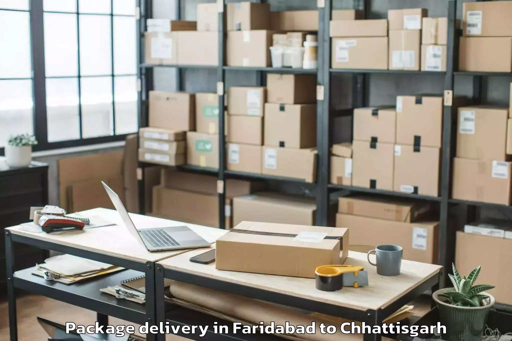 Book Faridabad to Kumhari Package Delivery Online